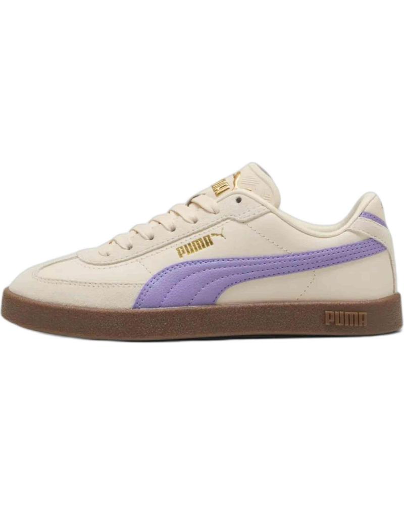 PUMA ZAPATILLAS CLUB II ERA JR 401489 03 BEIGE CON DETALLE LILA BEIGE
