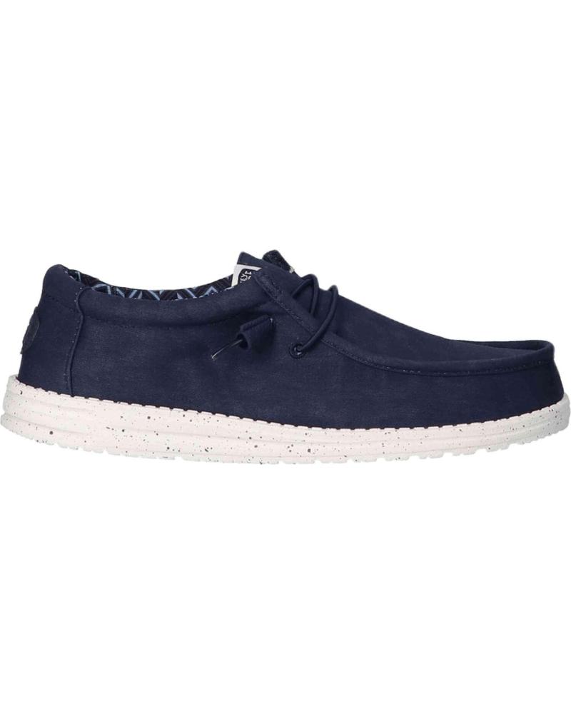 Nauticos de Hombre HEY DUDE MOCASINES WALLY CANVAS PARA HOMBRE EN COLOR AZUL