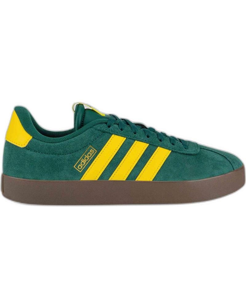 ZAPATILLAS ADIDAS VL COURT 3.0 CASUAL HOMBRE VERDE MILITAR Y AMARILLO VERDE