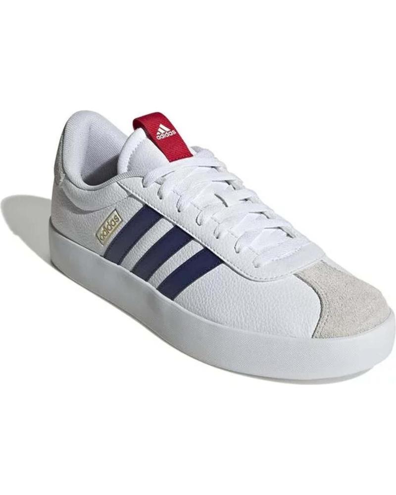 ADIDAS ZAPATILLAS URBANAS MODELO ID6287 BLANCAS CON DETALLES AZULES Y ROJOS BLANCO