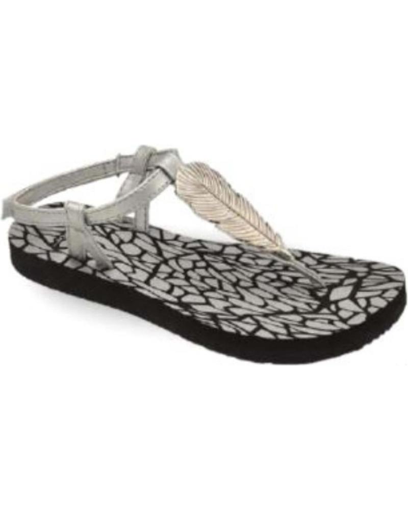 Chanclas de Mujer NICOBOCO - SANDALIA PISCINA HOJA PLATA