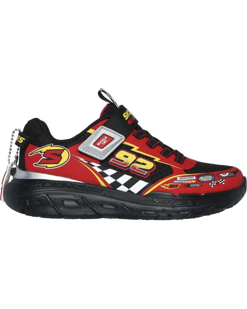 Deportivas de Niña y Niño Skechers Calzado Marca Modelo Skech Tracks para Ninos Rojo