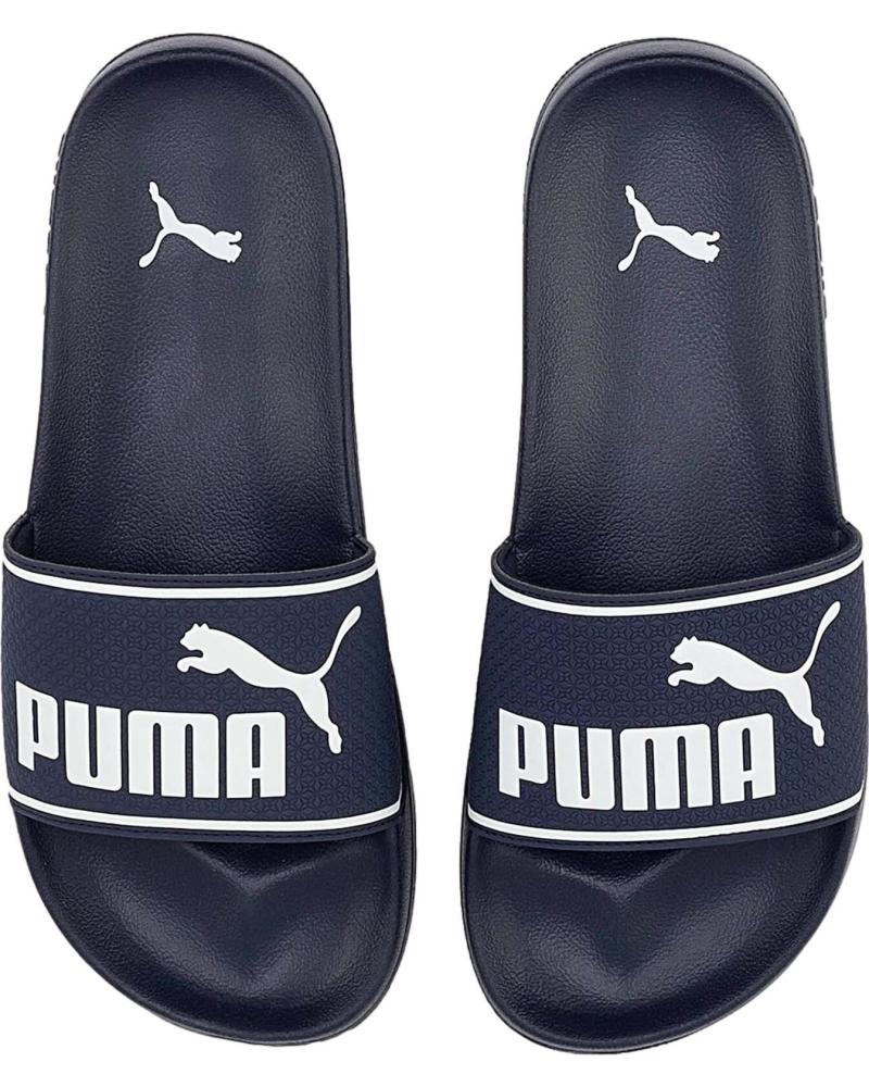 CHANCLAS PUMA 384139-04 MARINO CON LOGO BLANCO AZUL