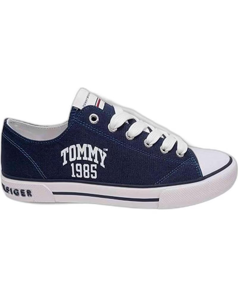 Tommy Hilfiger Tommy Hilfiger Modelo X9 X9-32833-0890800 - Zapatillas de Loneta Azul Marino con Logo 1985 Multicolor