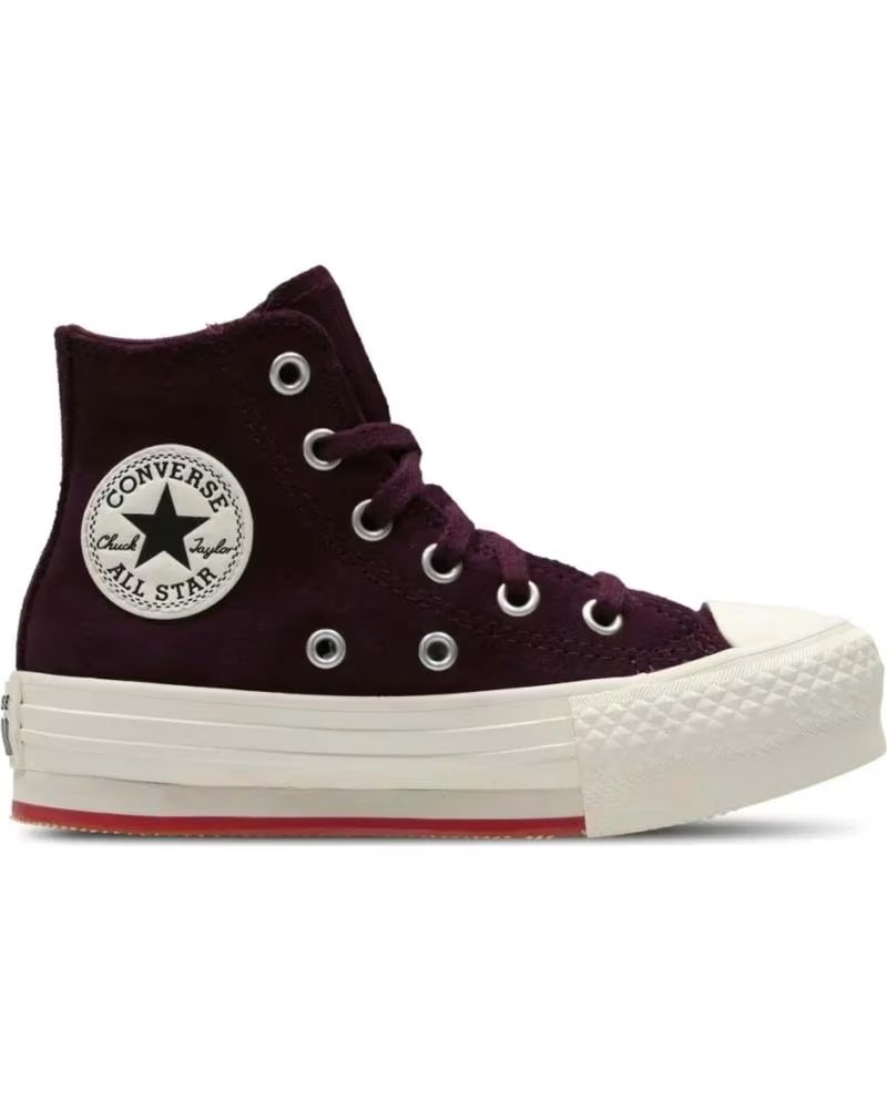 Deportivas de Niã±a y Niã±o Converse Zapatillas Chuck Taylor All Star Eva Lift Platform Suede Par Morado