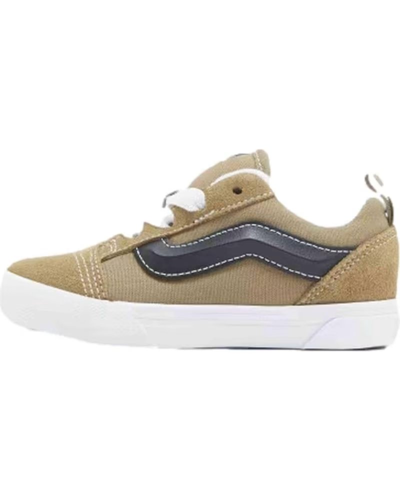 Deportivas de Niña y Niño Vans Off The Wall Zapatillas Vans Knu Skool Elastic Lace para Ninos Unisex en Marron