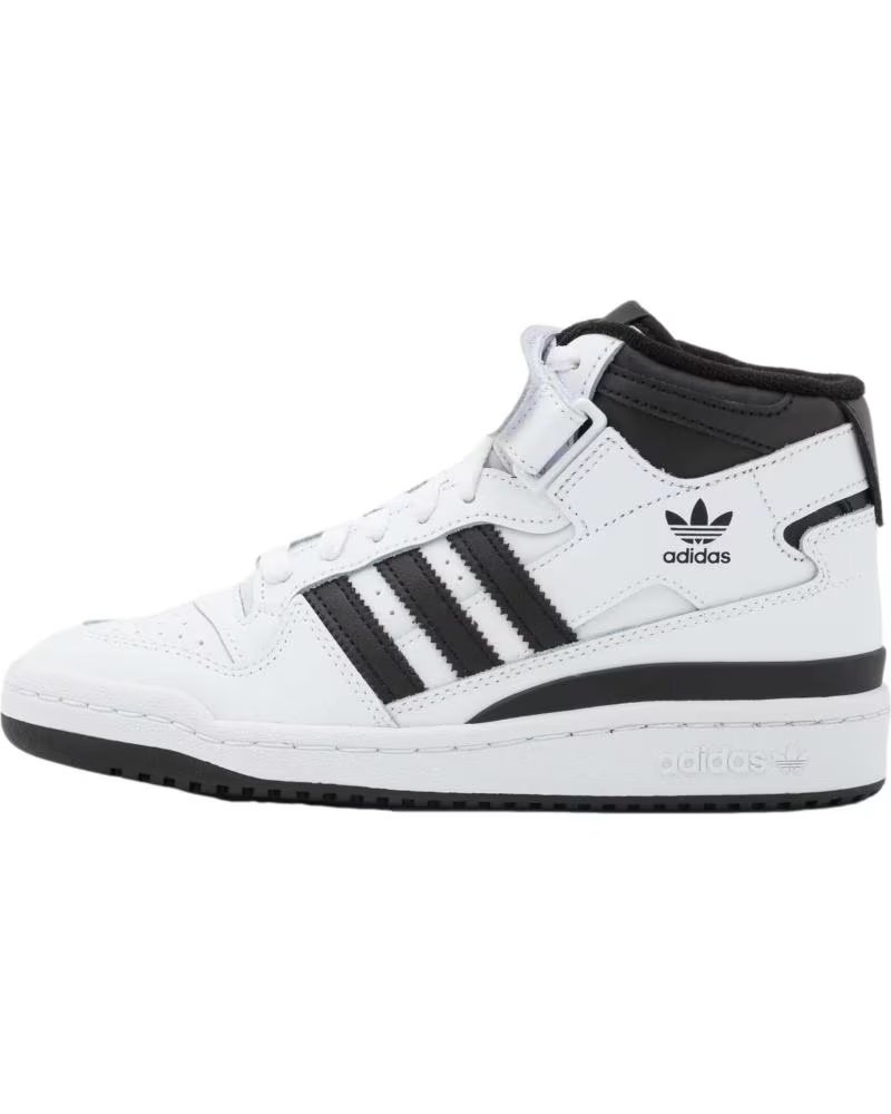 Deportivas de Niña y Niño Adidas Zapatillas Forum Mid para Ninos Unisex en Color Blanco