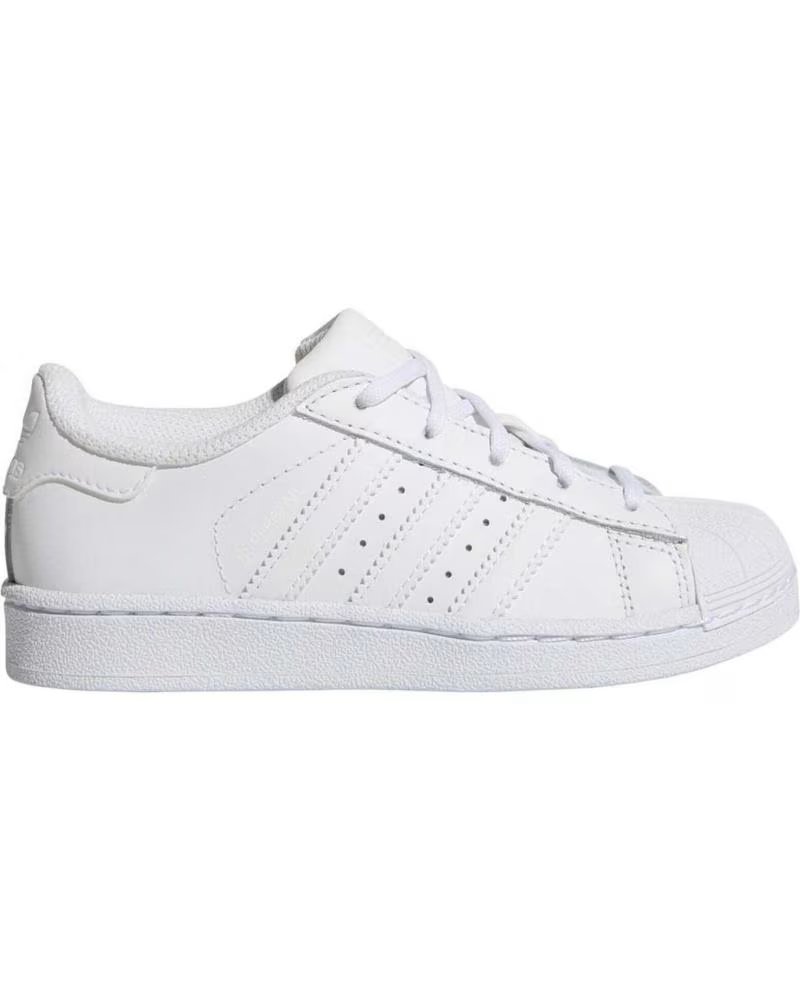 Deportivas de Niña y Niño Adidas Zapatillas Superstar para Ninos Unisex en Color Blanco