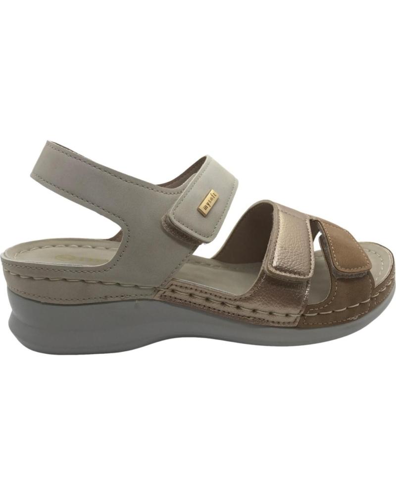 Sandalias de Mujer MYSOFT SANDALIA CUNA MUJER 25M019 BEIG