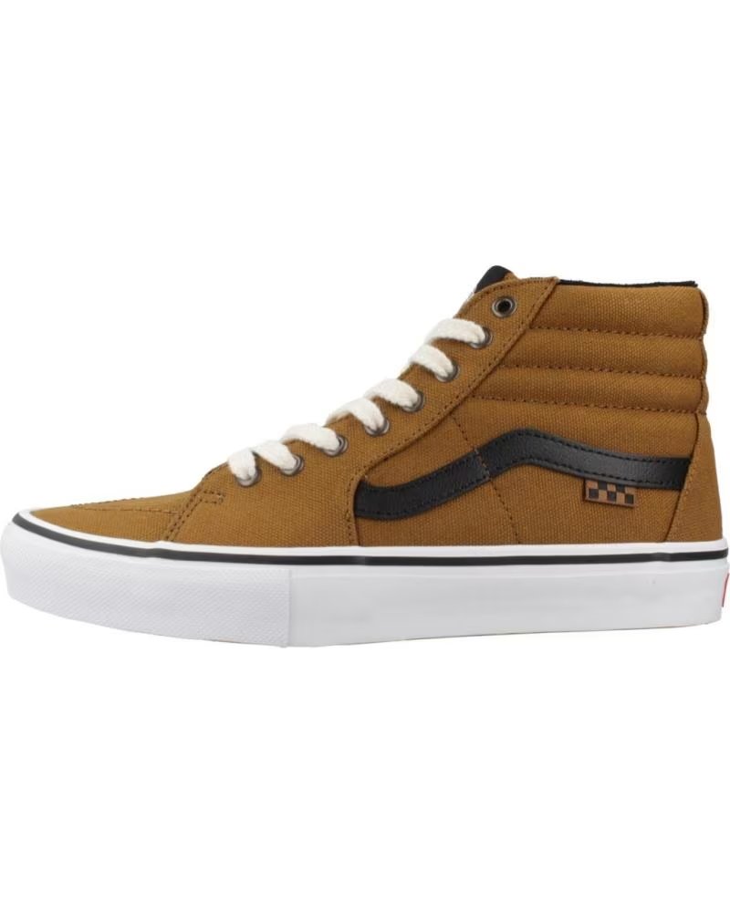 Vans Off The Wall Zapatillas Hombre Vans Modelo Skate SK8-HI Color Marron Brow Brown