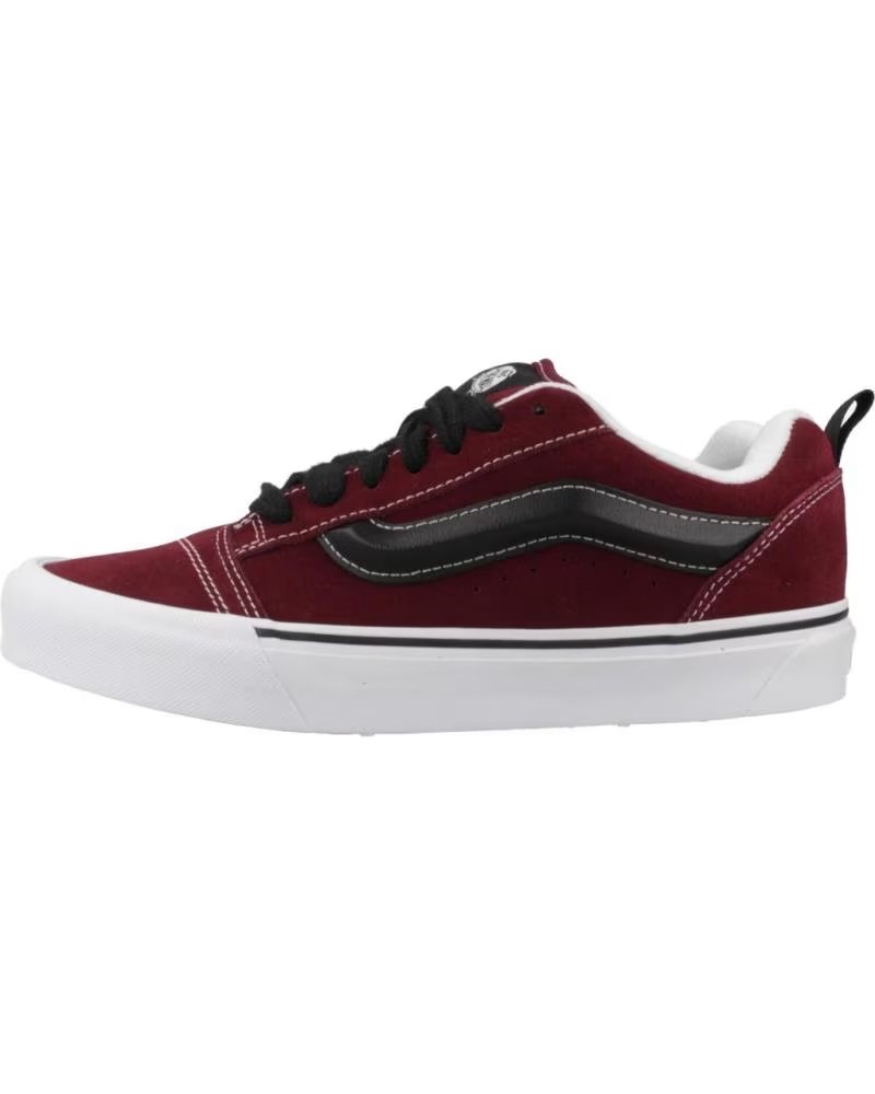 Vans Off The Wall Zapatillas Hombre Vans Modelo Knu Skool Color Burdeos Prtblc Prtblck