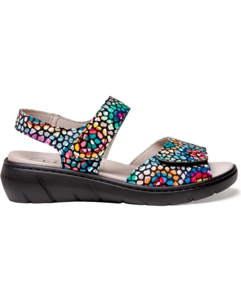 Sandálias de Mulher MARCA INEXISTENTE PUCHE - SANDALIA VELCRO MOSAICO NEGRO