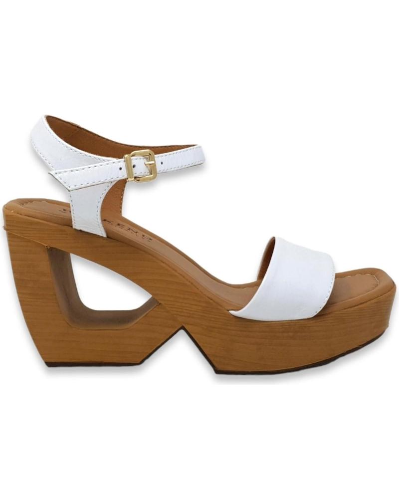 Sandalias de Mujer WEEKEND BY PEDRO MIRALLES SANDALIA DE PIEL CON CUNA Y PLATAFORMA BLANCO
