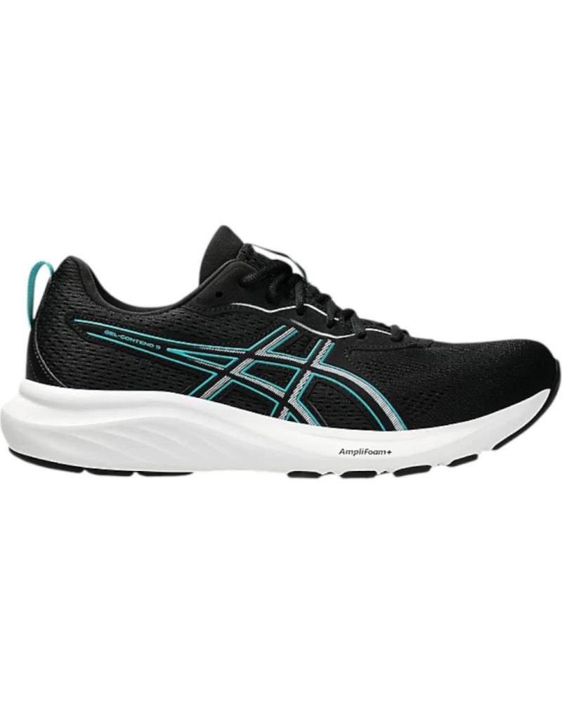 ZAPATILLAS CASUAL ASICS GEL-CONTEND 9 HOMBRE NEGRO-TURQUESA NEGRO