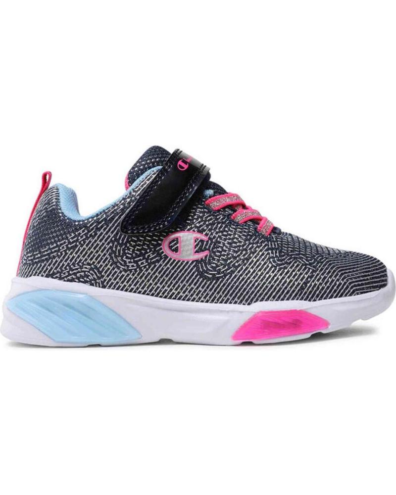 Deportivas de Niña CHAMPION ZAPATILLAS WAVE PLATEADO CON LUCES G PS S32132-CHA GRIS
