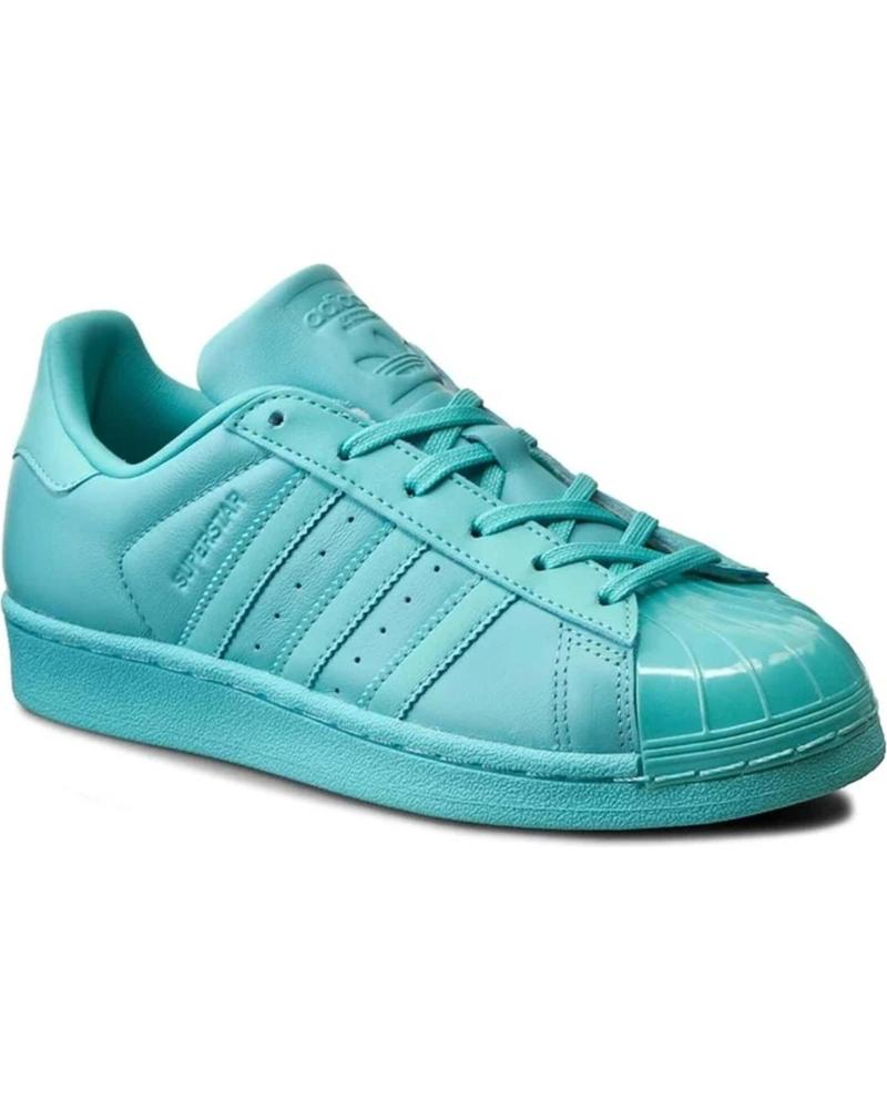 Deportivas de Mujer ADIDAS ZAPATILLAS SUPERSTAR GLOSSY TOE PARA UNISEX EN COLOR AZUL