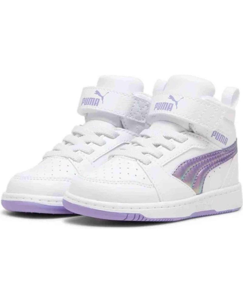 Deportivas de Mujer y Niña y Niño PUMA ZAPATILLAS REBOUND V6 MID PARA NINOS UNISEX EN COLOR BLANCO