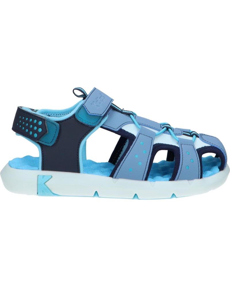 Sandalias de Niño KICKERS 1202300-30-0 JUMANGE PU NYLON 53 BLEU BLEU MARIN