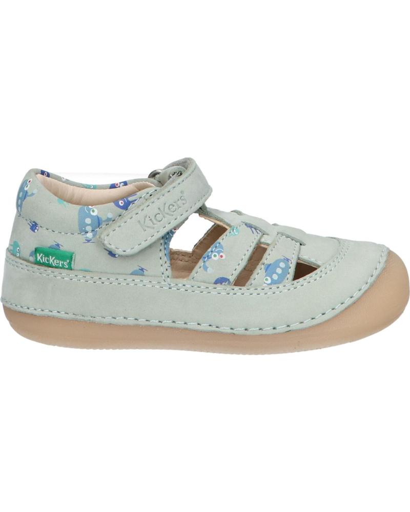 Sandalias de Niño KICKERS 1215021-10-0 KICK SUSHYK LT GOLF NUBUCKPRINT 63 VERT CELADON IM