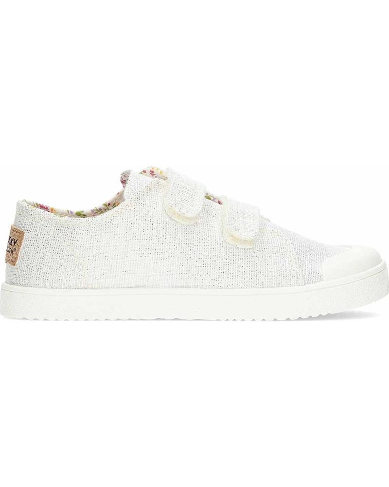 Deportivas de Niña PABLOSKY ZAPATILLAS DE LONA BAREFOOT 980050 BLANCOPLATA
