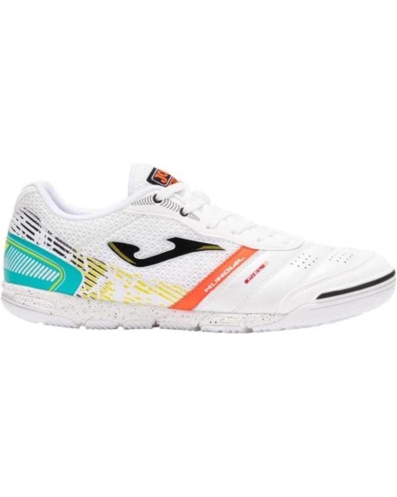 ZAPATILLAS FÚTBOL SALA JOMA MUNDIAL 2502 BLANCAS CON DETALLES MULTICOLOR VARIOS COLORES