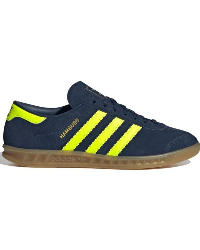 Deportivas de Mujer ADIDAS HAMBURG WOMAN JS0678 NIGHT INDIGO - SOLAR YELLOW - GOLD META NAVY