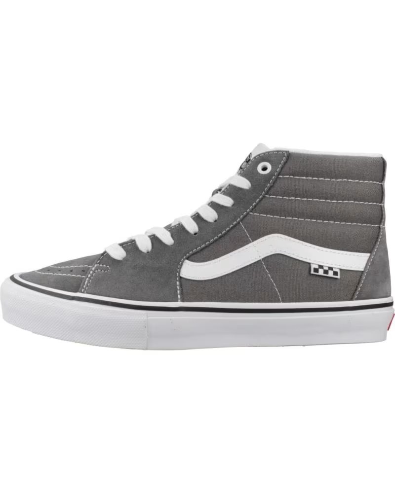Vans Off The Wall Zapatillas Hombre Vans Modelo Skate SK8-HI Color Gris Pwtrwh Pwtrwht