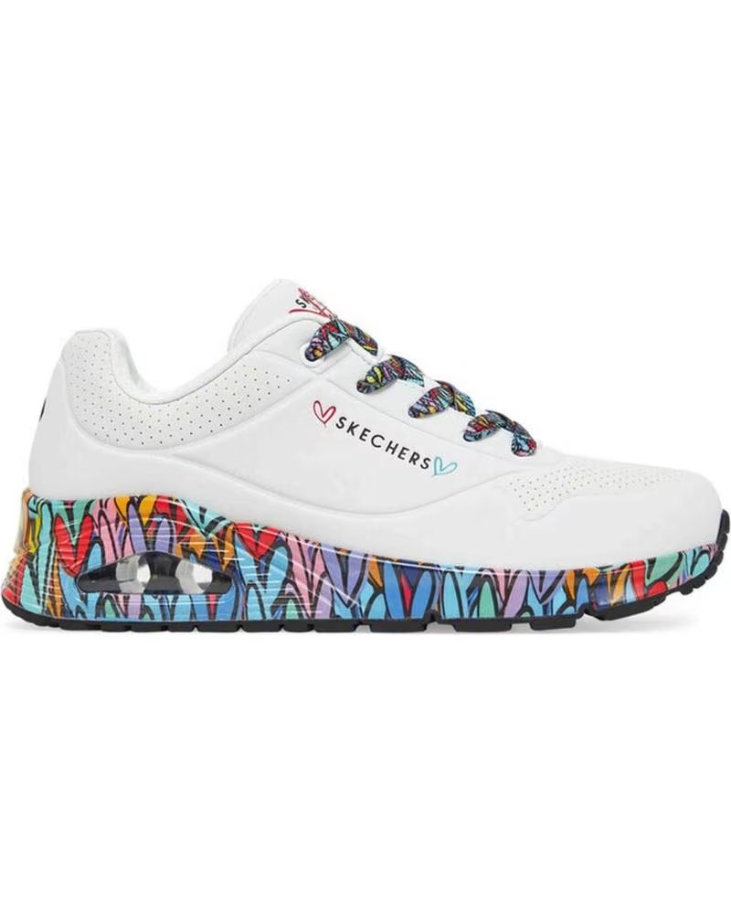 Deportivas de Mujer Skechers Zapatillas Uno Ravaged Love para Mujer en Color Blanco Wmlt