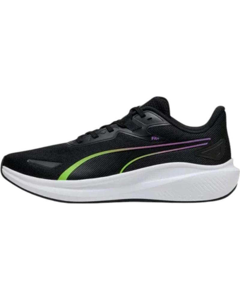 ZAPATILLAS PUMA SKYROCKET LITE 379437 RUN NEGRAS CON DETALLES AMARILLO/VERDE PARA MUJER NEGRO