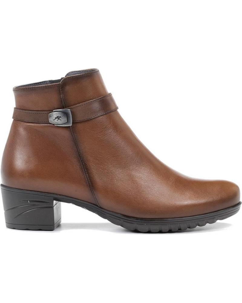 BOTÍN CASUAL FLUCHOS F0937 DE CUERO MARRÓN PARA MUJER CUERO CUERO