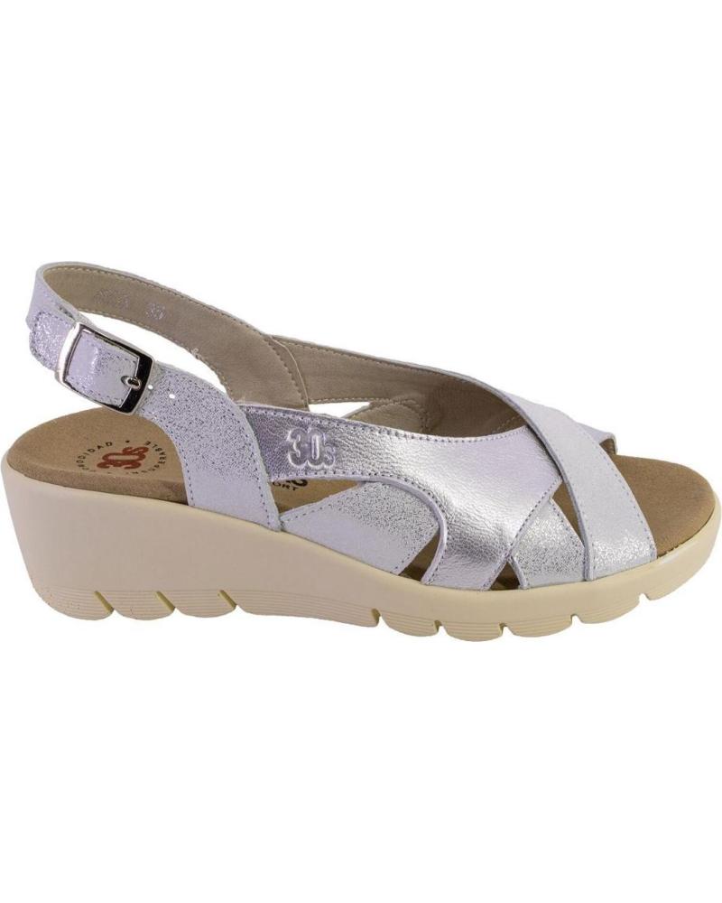Sandalias de Mujer TREINTAS 4333 SANDALIAS DE MUJER PIEL PLATA
