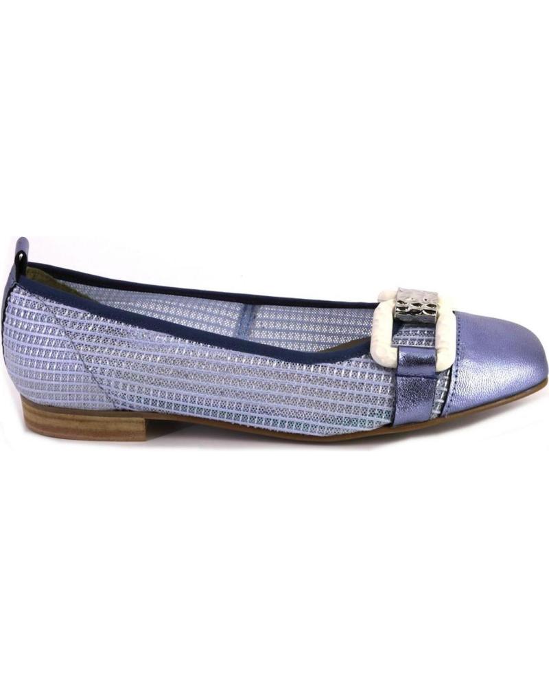 Sabrinas de Mulher SALONISSIMOS CITRUS-25 ZAPATOS DE MUJER PIEL AZUL
