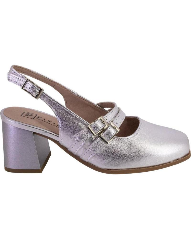 Bailarinas de Mujer PITILLOS 10495 ZAPATOS DE MUJER PIEL PLATA