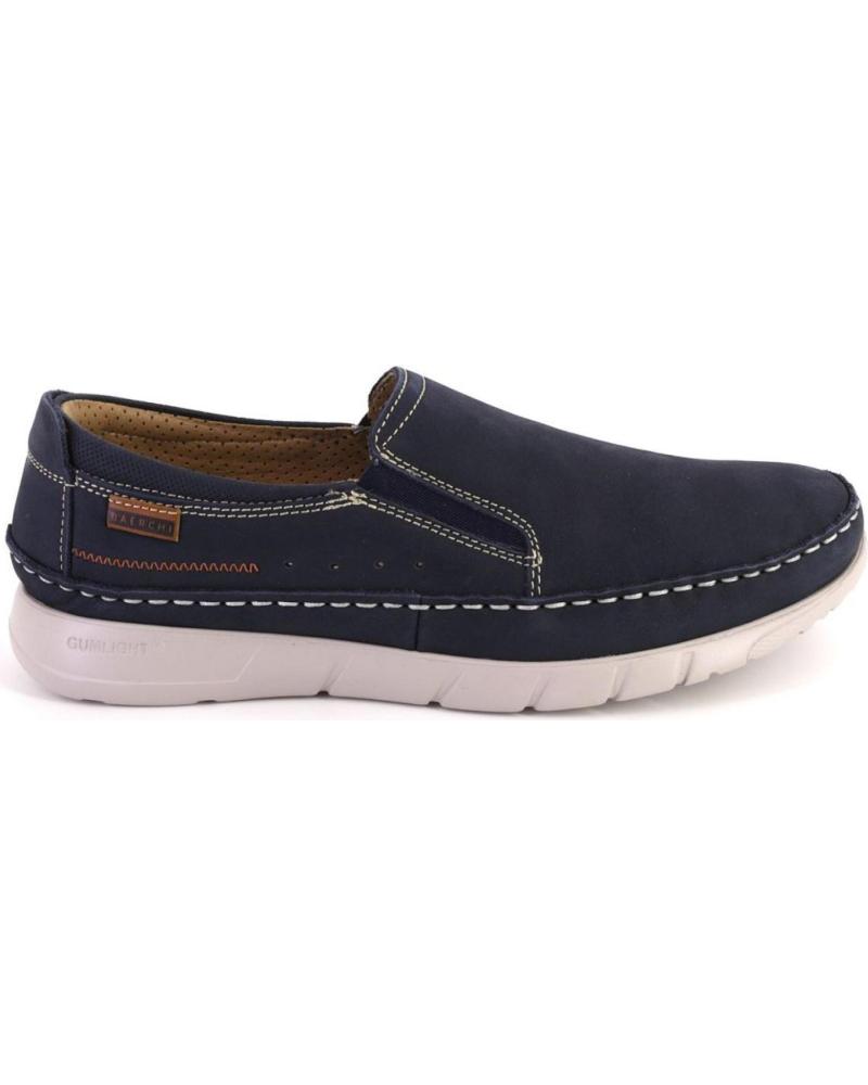 Mocasines de Hombre BAERCHI 3994 MOCASINES DE HOMBRE NOBUK AZUL MARINO