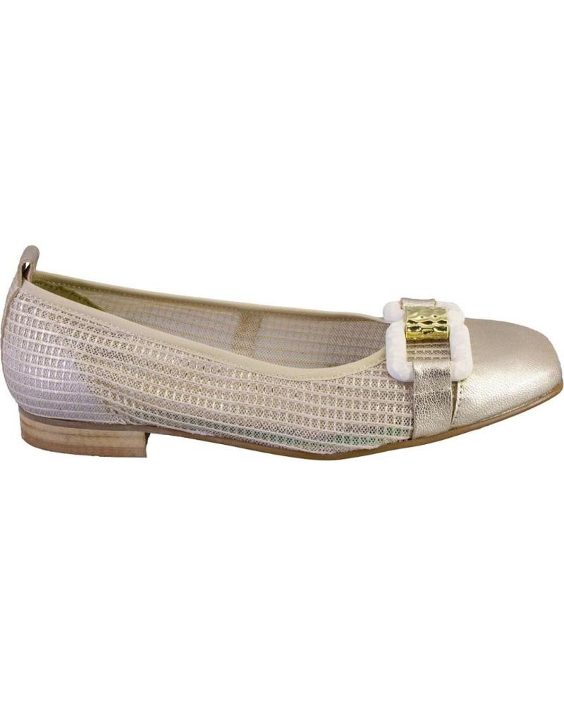 Sabrinas de Mulher SALONISSIMOS CITRUS-25 ZAPATOS DE MUJER PIEL PLATINO