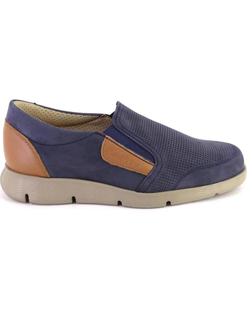 Sapatos de Homem CLAYAN 3601 MOCASINES DE HOMBRE NOBUK AZUL MARINO