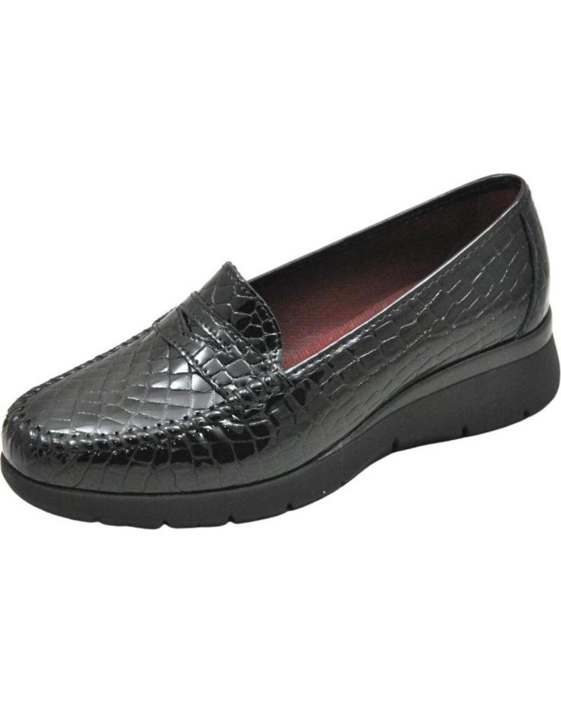 Mocassins de Mulher LUMEL - MOCASIN CON ADORNO ANTIFAZ MUY ANCHO PLANTILLA EX NEGRO