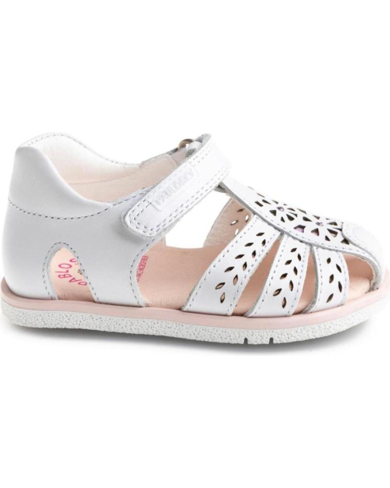 SANDALIA CERRADA RESPETUOSA PABLOSKY 0539 PIEL BLANCA BLANCO