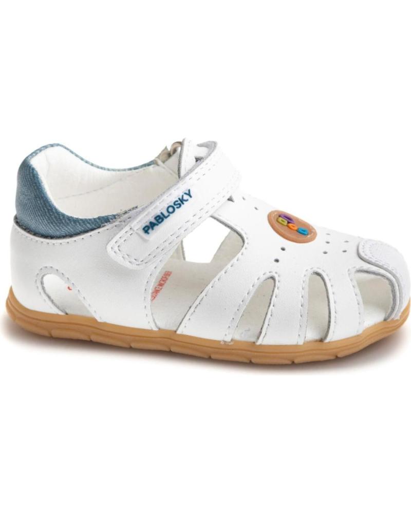 SANDALIAS PABLOSKY 051802 DE PIEL RESPETUOSA BLANCO BLANCO