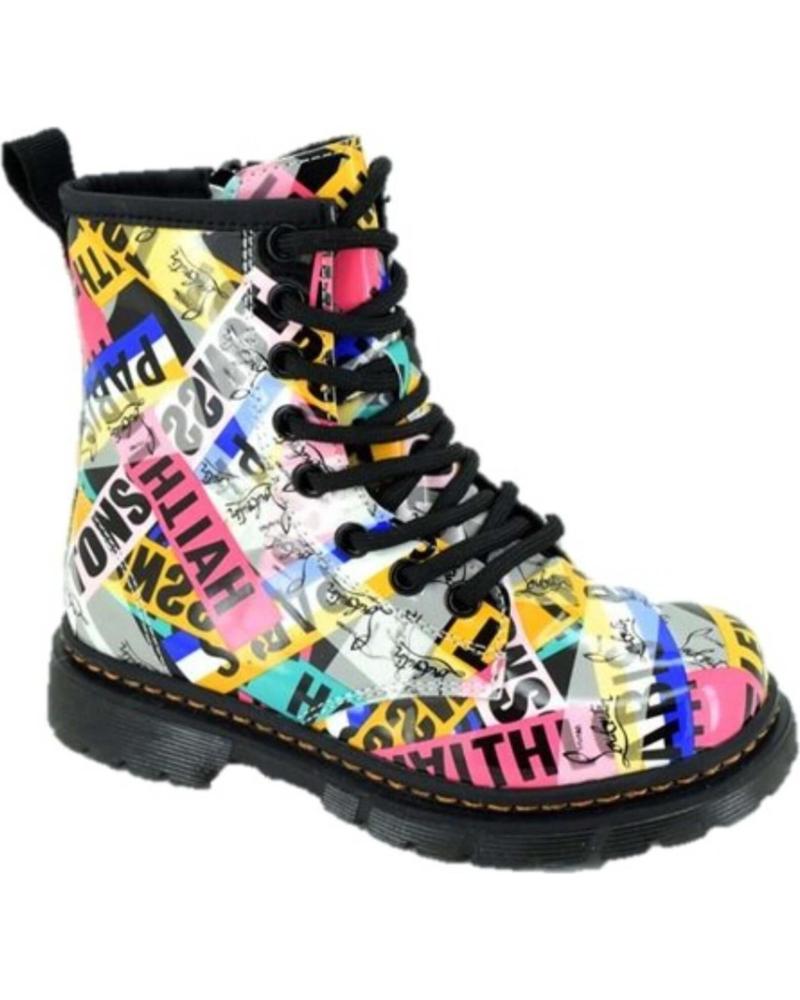 Botas de Niña BUBBLE BOBBLE BOTA MILITAR BUBBLE PARA NINA C398 COLOR MULTICOLOR NEGRO