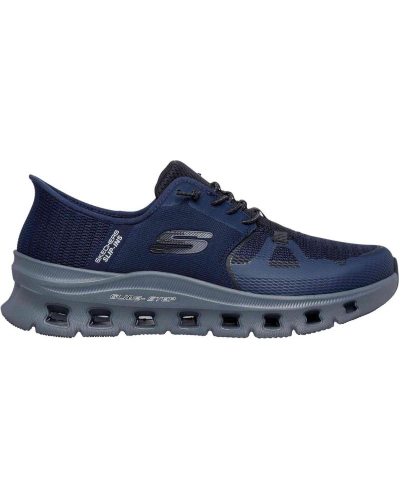 Deportivas de Hombre SKECHERS ZAPATILLAS GLIDE-STEP PRO PARA HOMBRE EN COLOR BLANCO AZUL BLANCO
