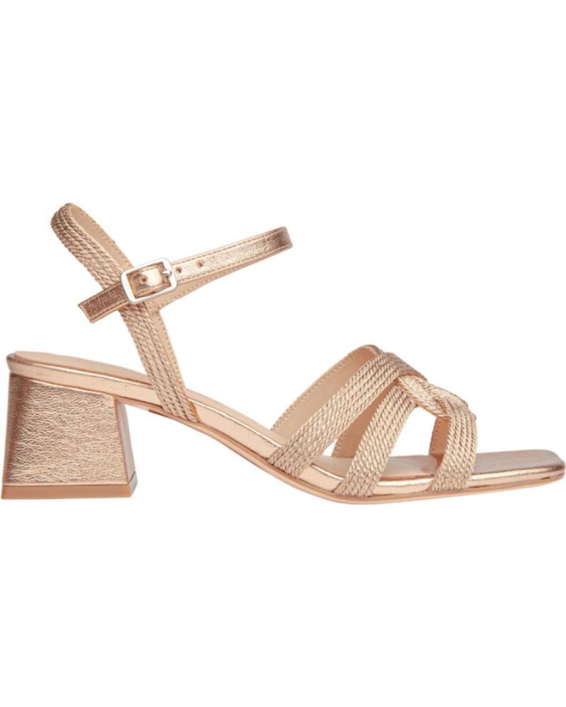 Sandalias de Mujer REGARDE LE CIEL SANDALIA TACON MEDIO CON HEBILLA NUDE