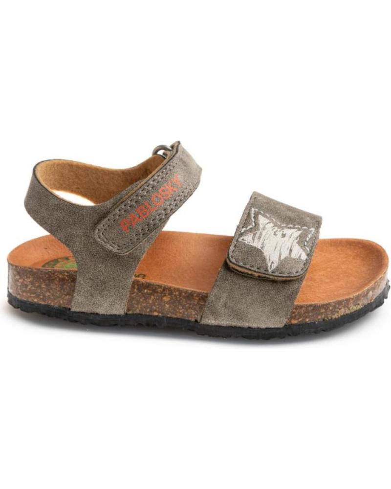 PABLOSKY SANDALIAS BIO 516652 CON VELCRO KAKI KAKI