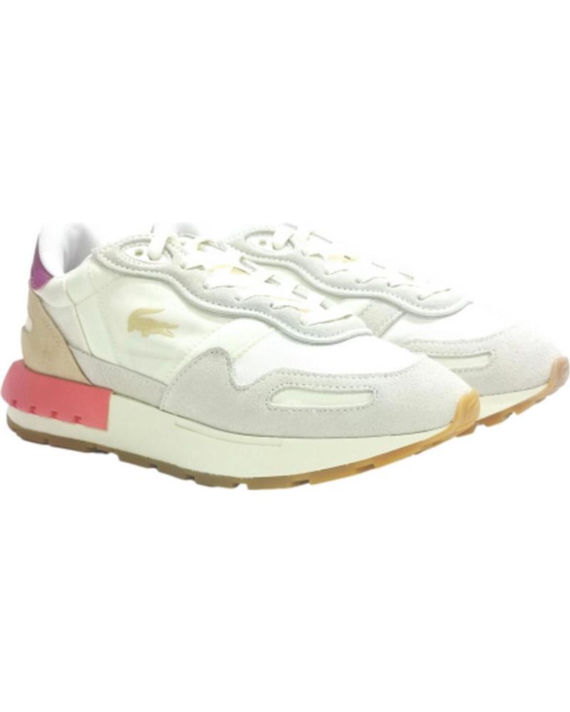 ZAPATILLAS CASUAL LACOSTE PARTNER WMN 125 1 SFA BEIGE BLANCO ROSA BLANCO ROSA