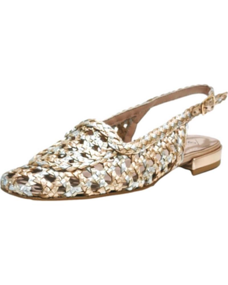 Sandalias de Mujer TOP3 ZAPATO CASUAL DE PIEL TRENZADA CHAMPAN