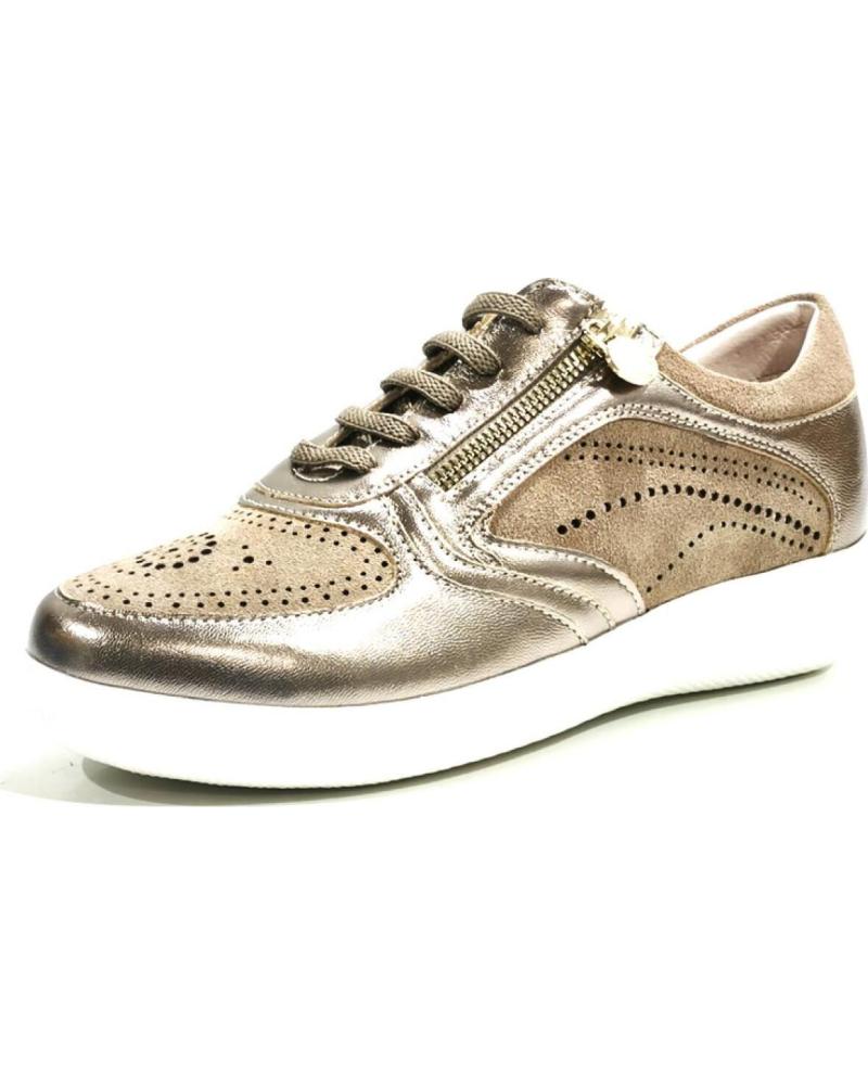 Deportivas de Mujer STONEFLY ZAPATILLAS STONEFLY DE PIEL Y SERRAJE PARA MUJER, COLOR ORO TAUPE ORO TAUPE