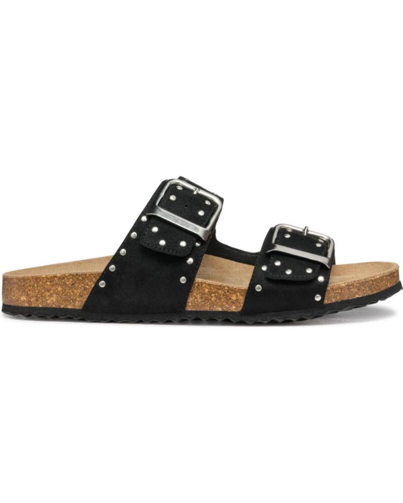 Sandalias de Mujer GEOX SANDALIAS GEOX CON DOBLE HEBILLA Y TACHUELAS C9999 BLACK