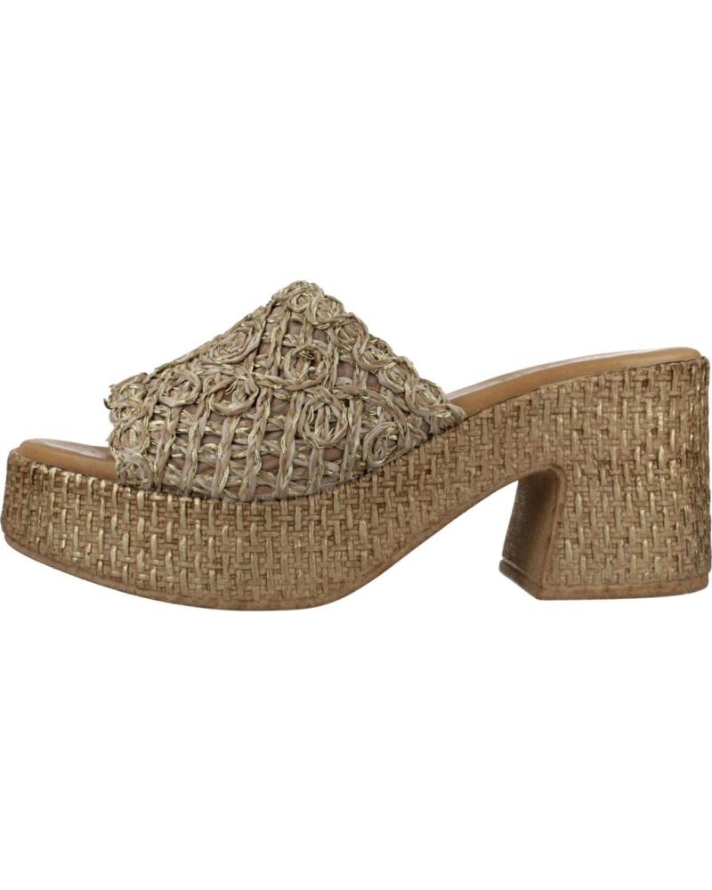 Sapatos de salto de Mulher PORRONET ZUECOS MUJER MODELO 3172P COLOR ORO TAUPE
