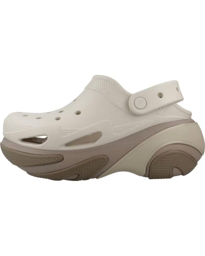 Crocs Zuecos Mujer Modelo Bubble Crush Clog U Color Beis Taupe