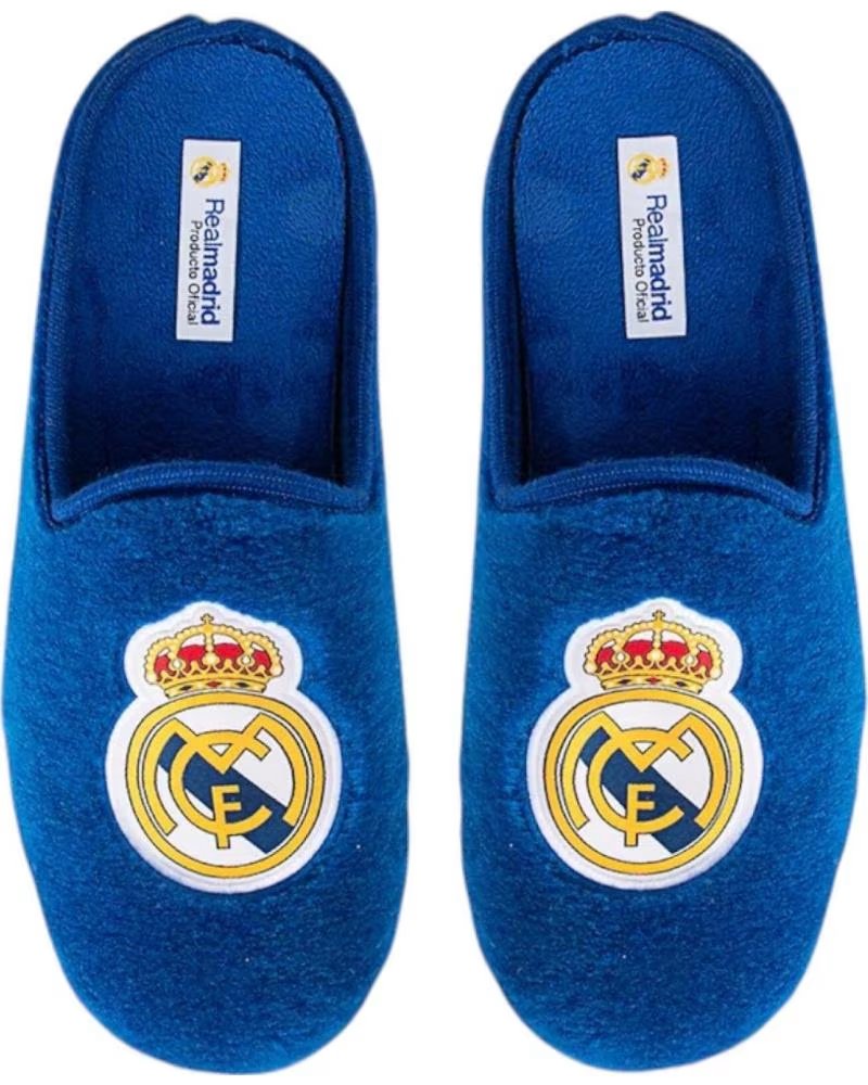 Marpen Zapatillas de Casa Real Madrid Oficiales Chinela Suatex Azul